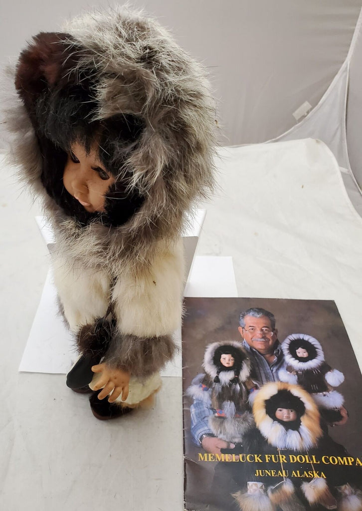 Vintage Beautiful Memeluck Fur Doll Company Made in Juneau Alaska