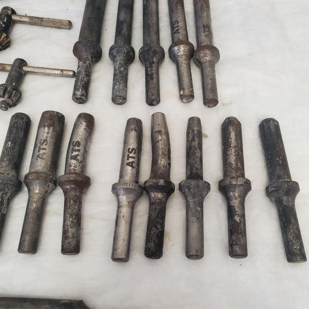 Lot of ATS Rivet Shank Collar Buster Bits, Drill Chuck Key LOT-696