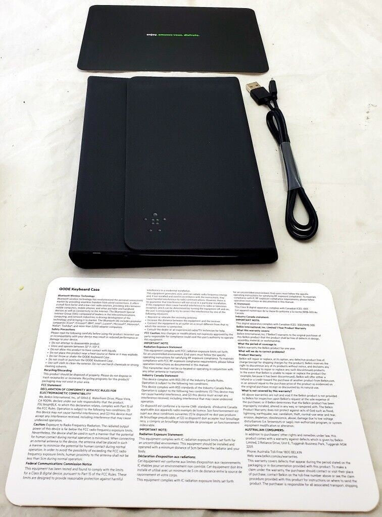 Belkin QODE Keyboard with Case for Kindle Fire HD and HDX 7" (New) in Black