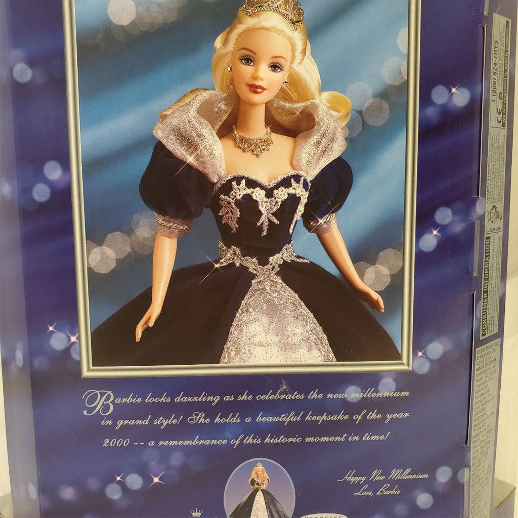 Barbie 1999 - Millennium Princess Barbie Doll - Mattel Blonde Blue Velvet Dress