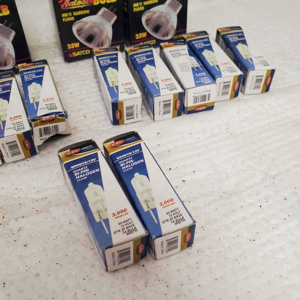 Lot of Multi Brand Assorted Light Bulbs Reflectors