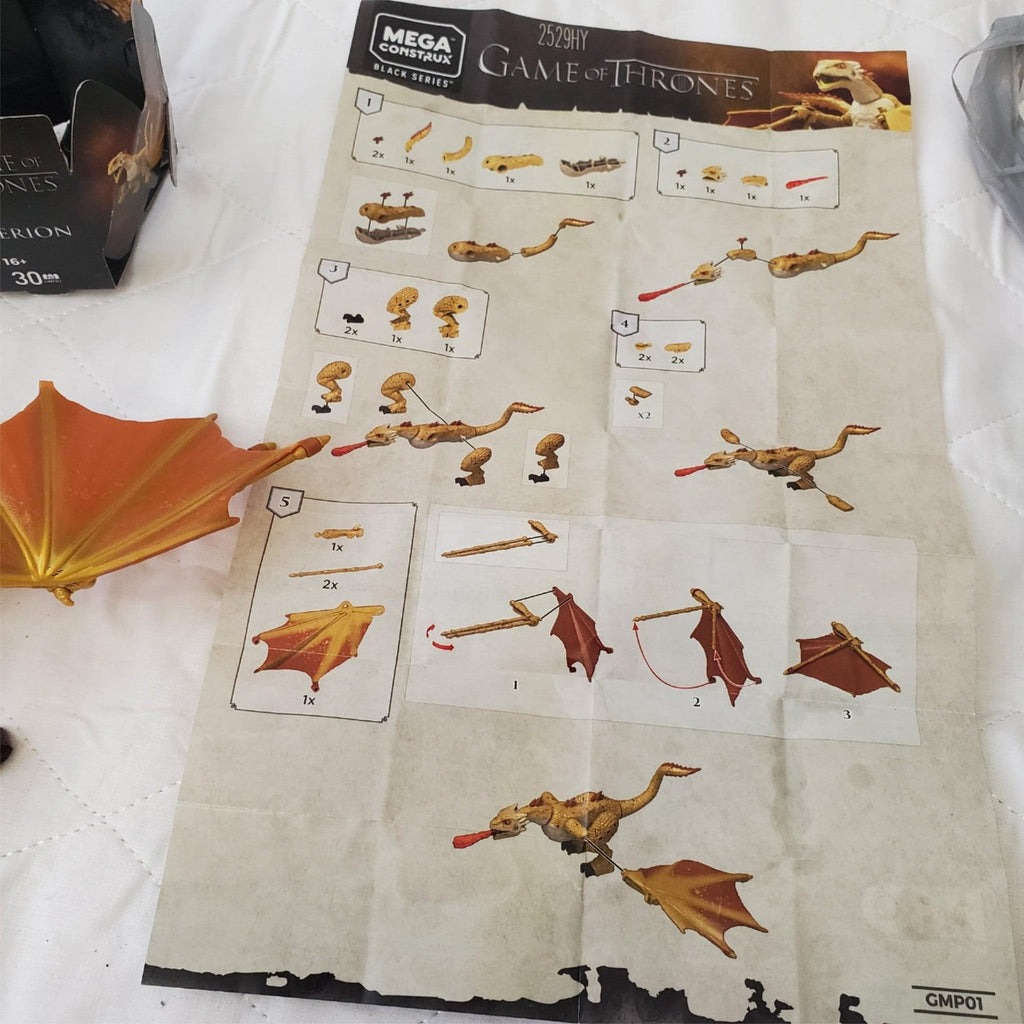 MEGA Construx 2529HY Black Series Game of Thrones Viserion Set