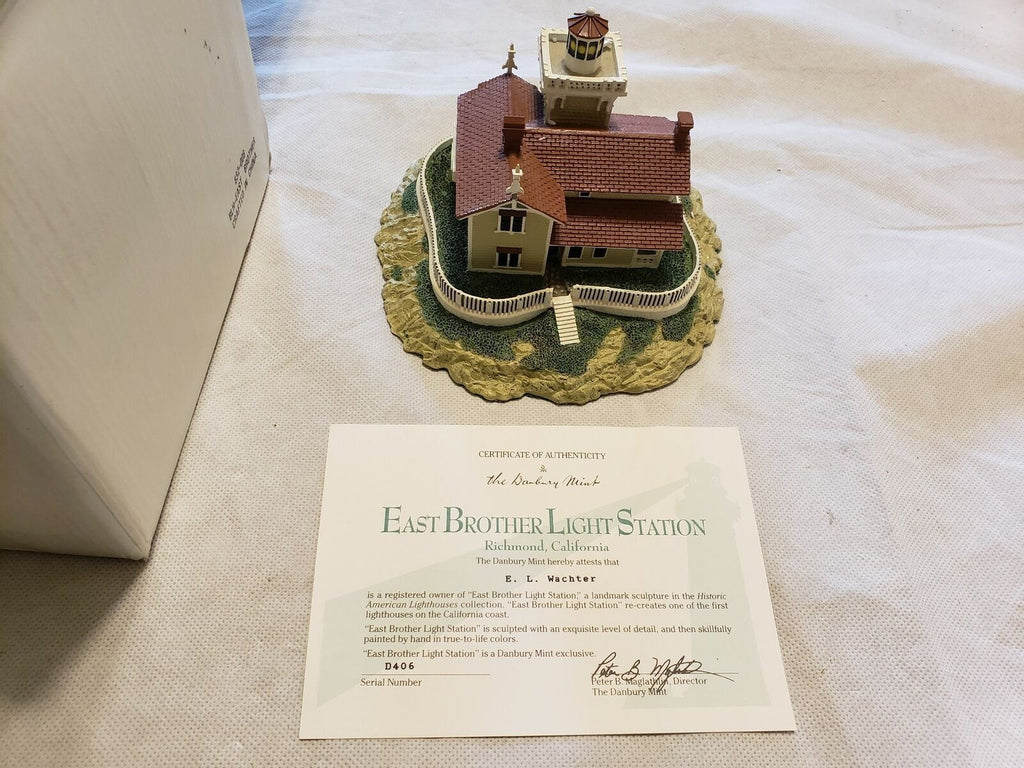 DANBURY MINT Historic American Lighthouses Collection EAST BROTHER LIGHT STATION