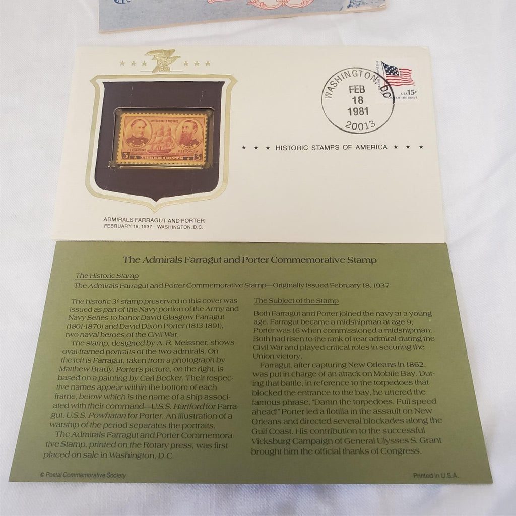 The Mail Man Booklet By Gerald Cullinan & The Admirals Farragut Us Stamp