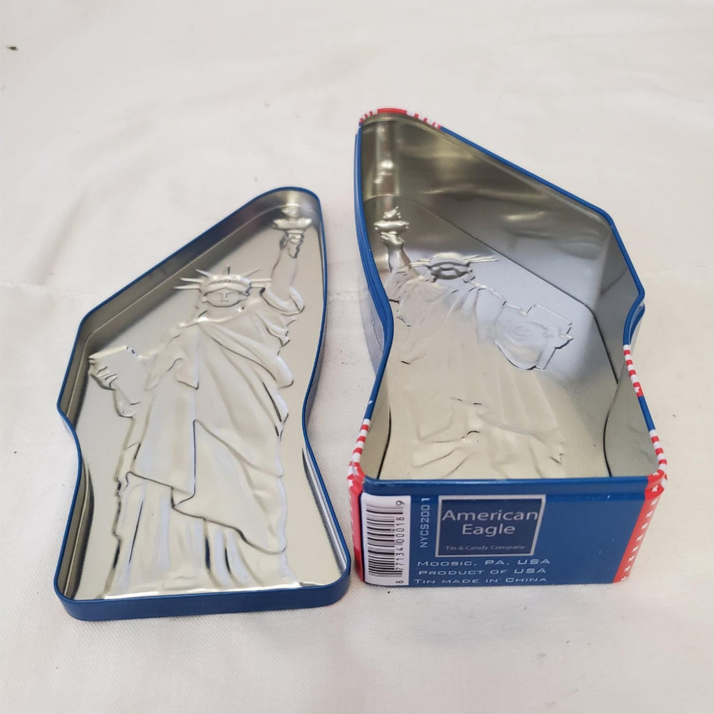 American Eagle Statue of Liberty Tin Candy Container
