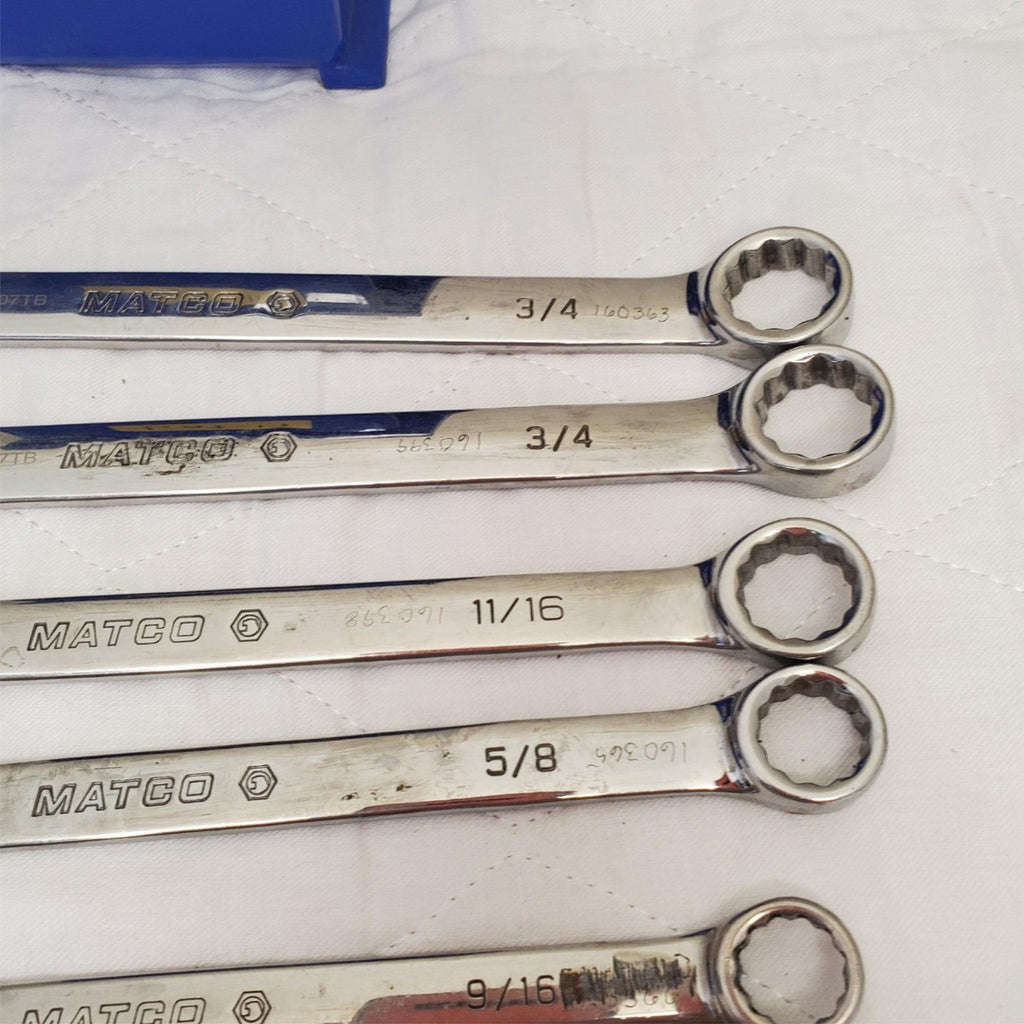 Lot of 6 Assorted Matco Combination Wrench Set Lot-17