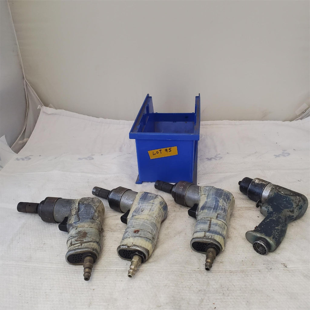 Lot of 4 Rockwell Pistol Grip Pneumatic Air Drill Air Tool Lot-95