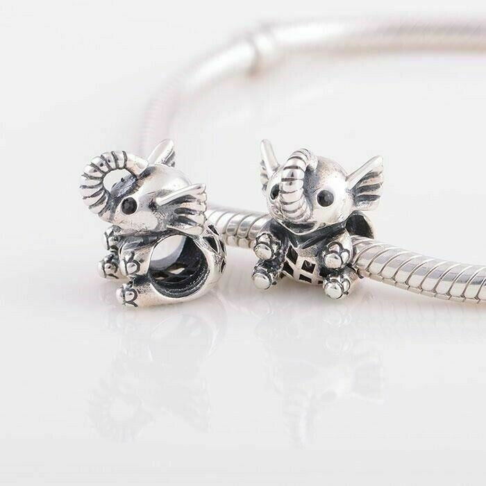 Openwork Elephant Sterling Silver European Charm