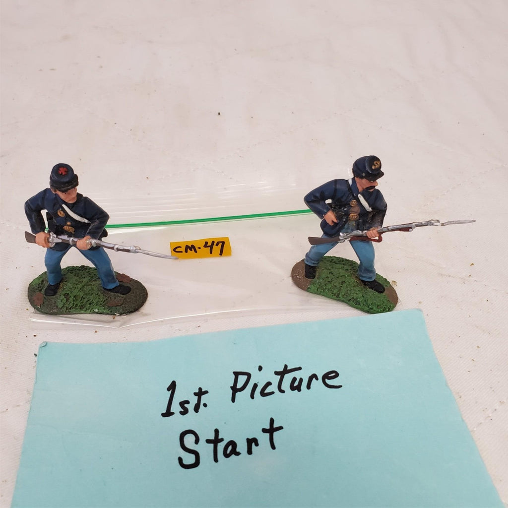 Conte ACW Union Infantry Soldiers Loading Rifle Mounted CM-47