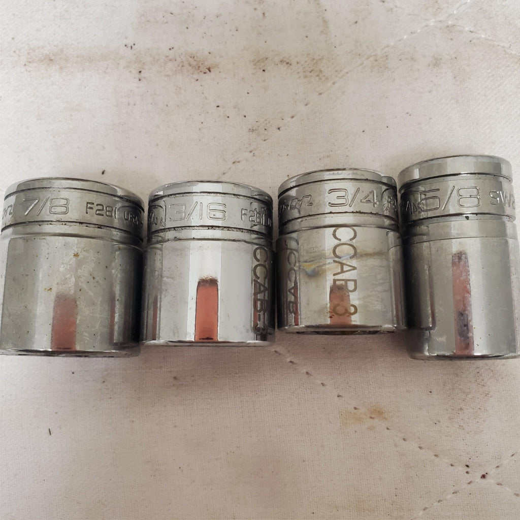 Lot of 12 Snap-on Deep Chrome Socket Mixed Set LOT-AB-18