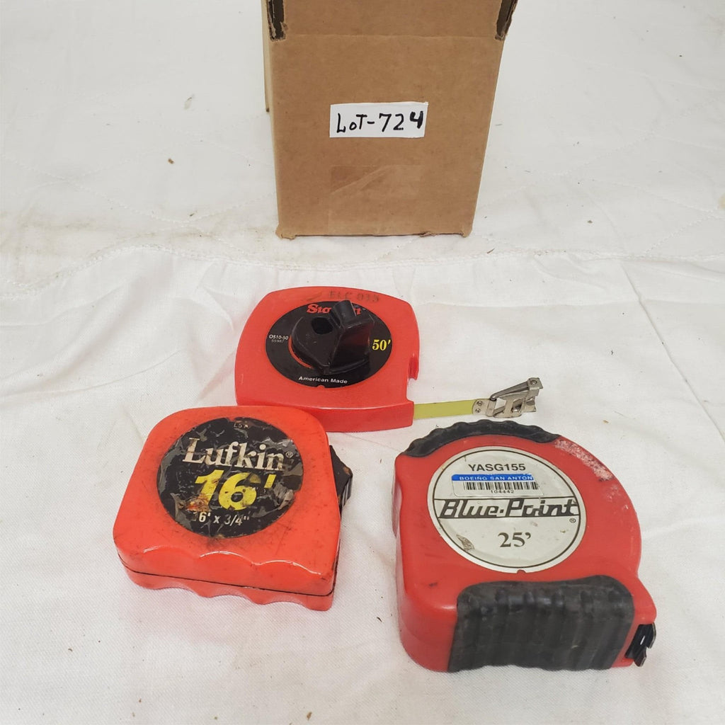 Lot of 3 Lufkin Blue Print & Starrett Retractable Tape Measure LOT-724