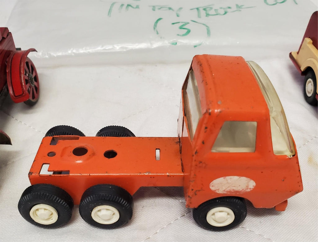 Lot of 3 Vintage Tonka & Others Brand Metal Toy Truck