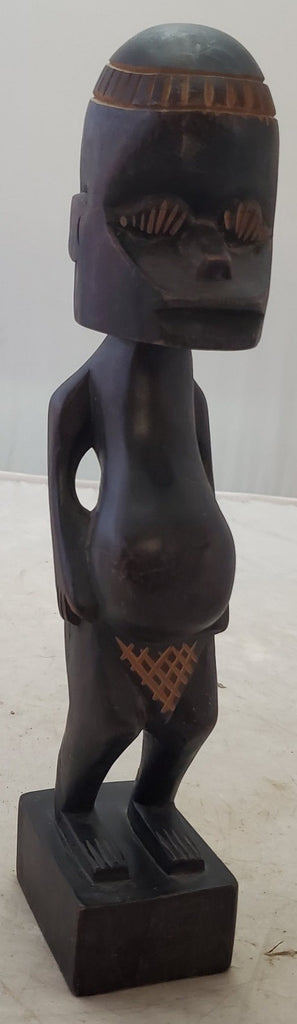 African Hand Carved Male Ceremonial Statue Wood Figure