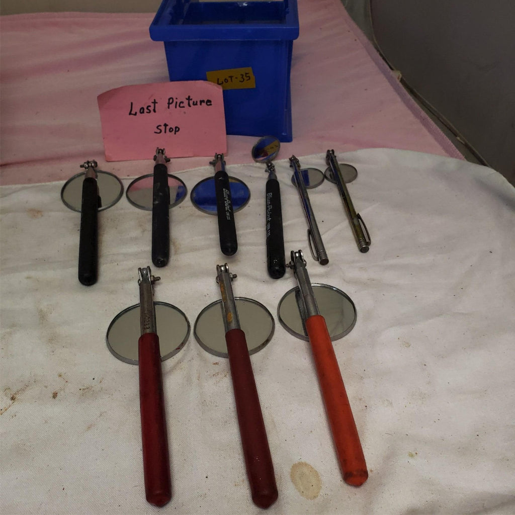 Lot of 9 Assorted Extendable Telescoping Inspection Mirrors LOT-35