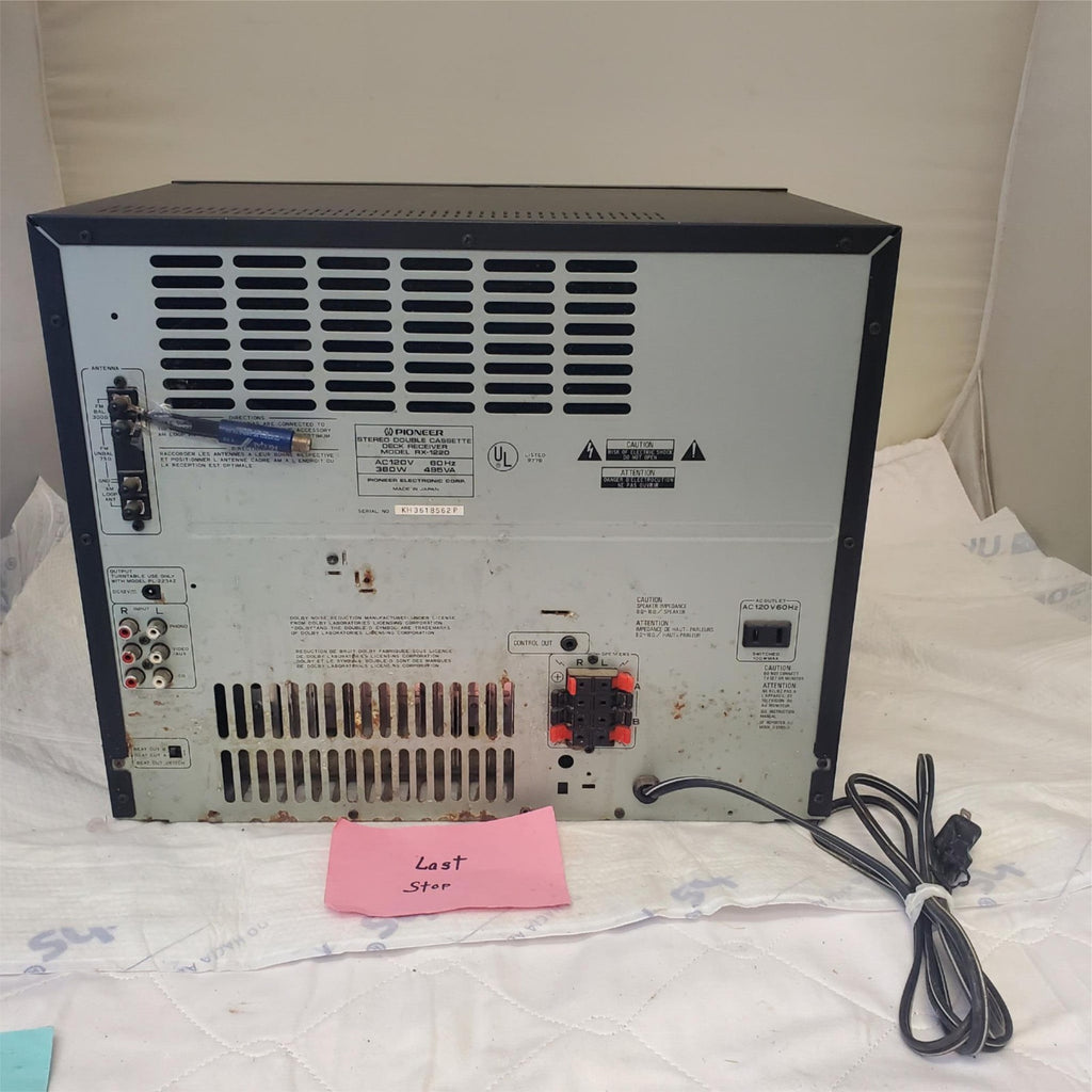 Vintage Pioneer RX-1220 Double Cassette Deck Receiver Graphic Equalizer