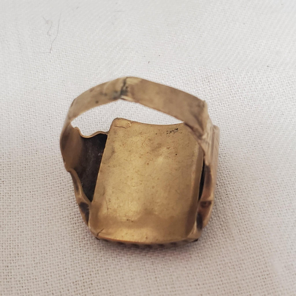 Letter D Gold Broken Scrap Ring