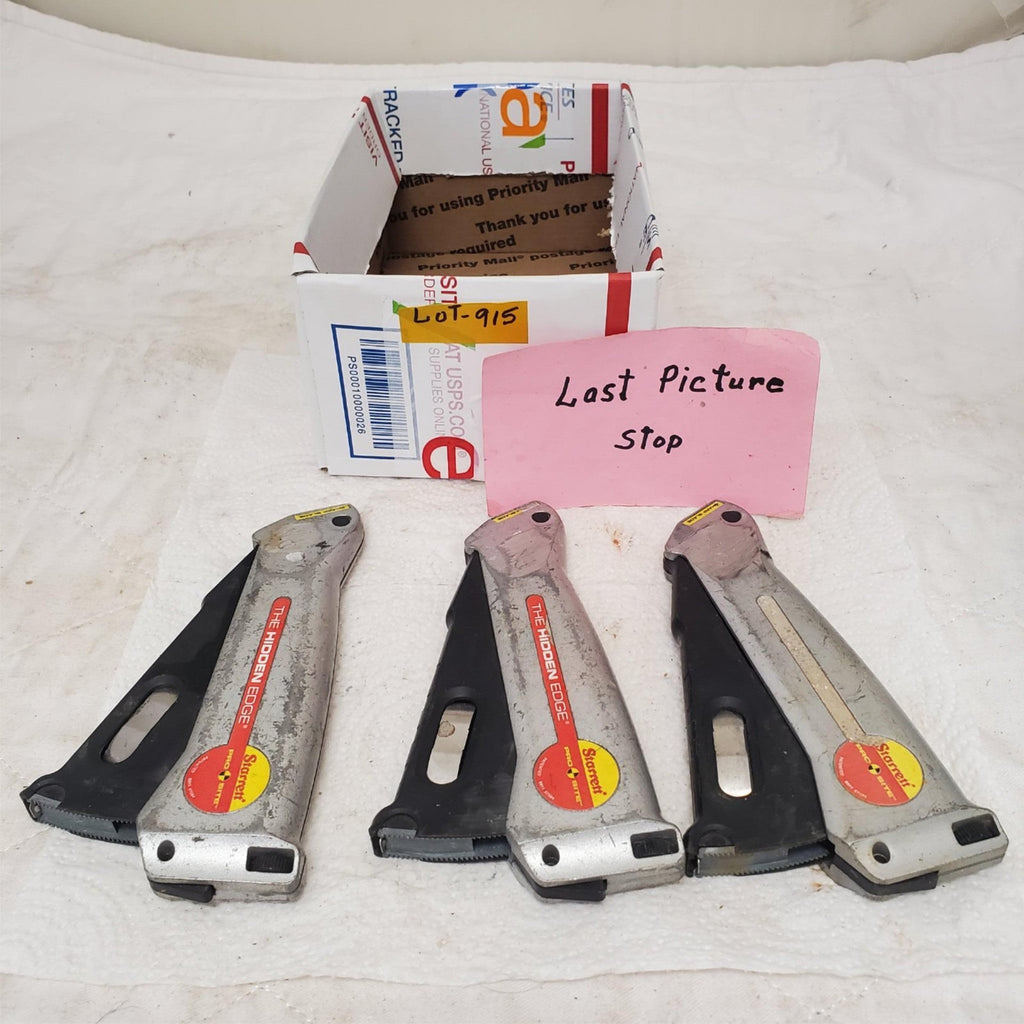 Lot of 3 Starrett Hidden Edge 67584 Utility Knife LOT-915