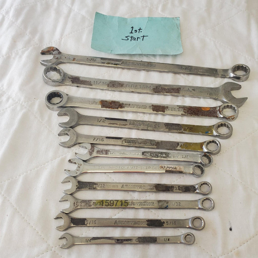 11 Pcs 12 Point SAE Combination Wrench Set - Lot 409