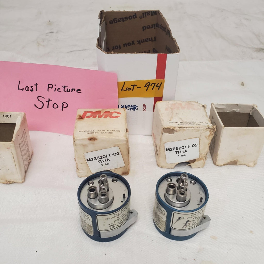 Set of 2 DMC M22520/1-02 TH1A Turret Head Positioner LOT-974