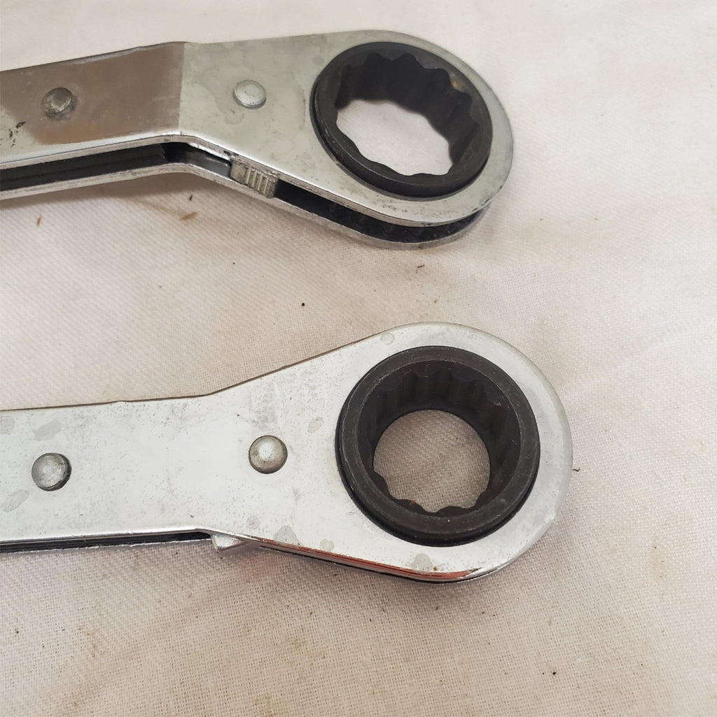 Lot of 2 Blue Point Offset Double Ratcheting Wrench Set LOT-725