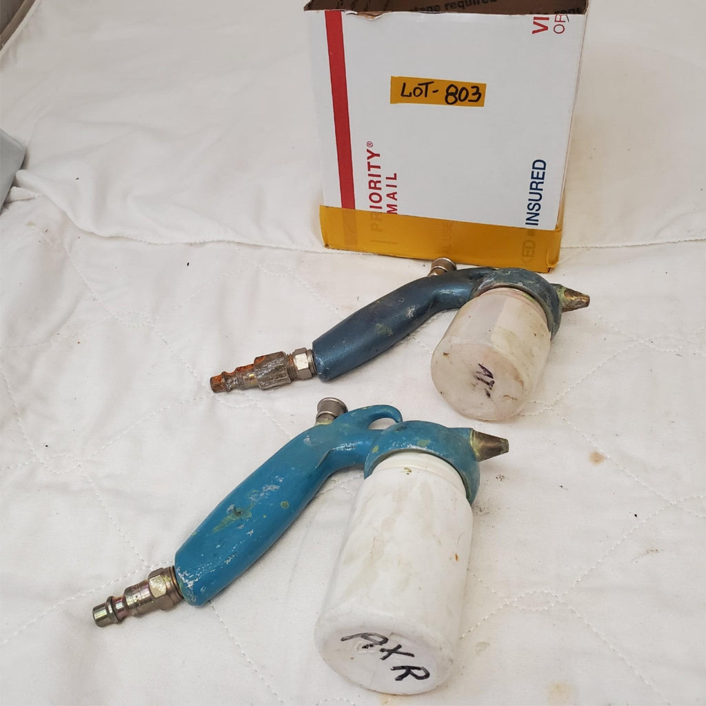 Lot of 2 Vintage Air Paint Spray Guns with Jars LOT-803