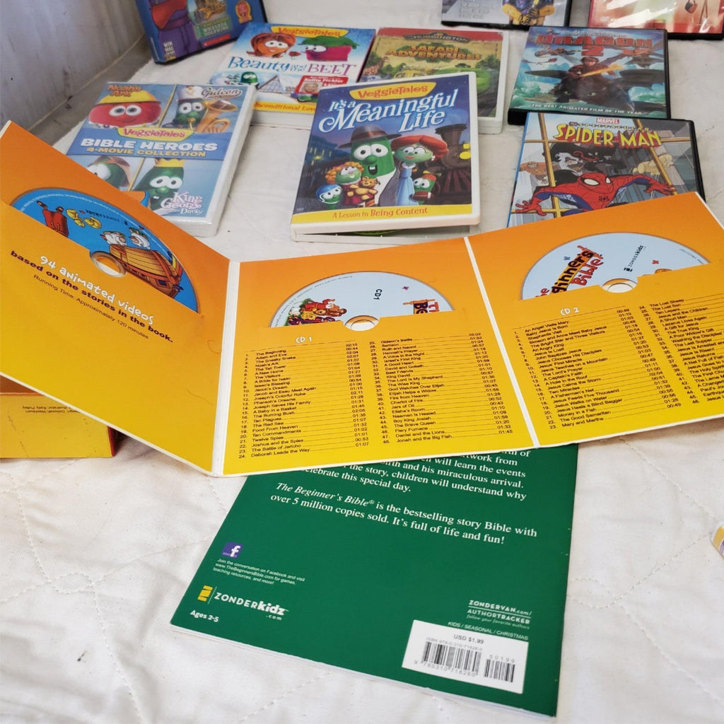 Lot of Various VeggieTales, Magic School Bus, Spiderman & other DVDs