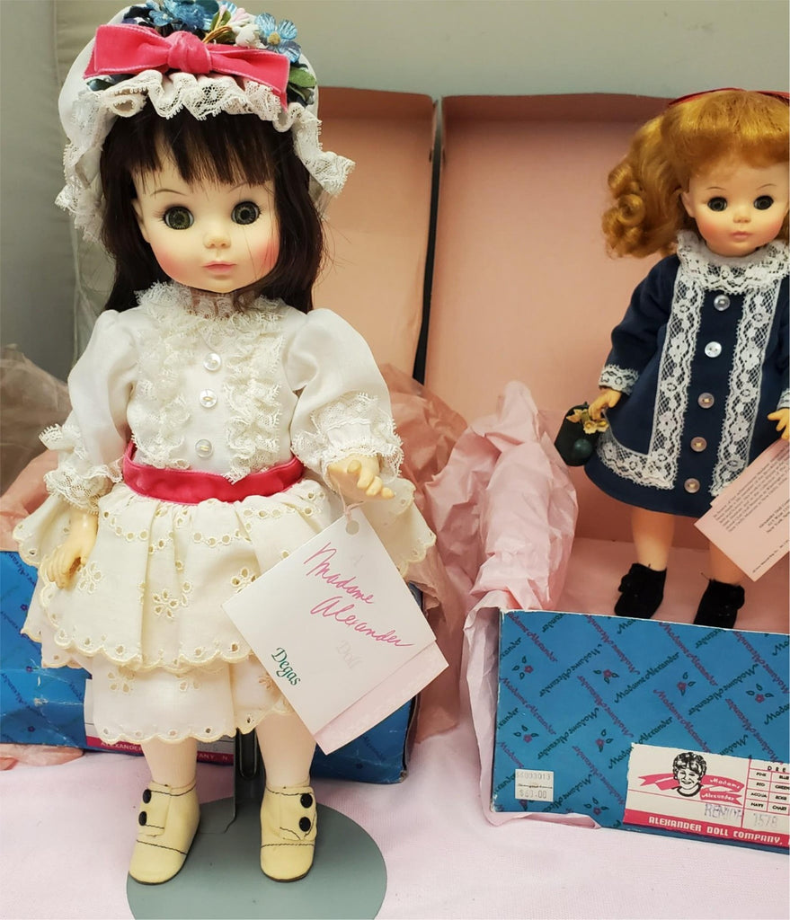 Madame Alexander #1575 Degas Girl #1578 Renoir Dolls Set with Box
