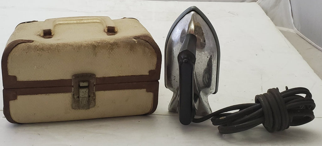 Vintage Antique Electric Iron with Case