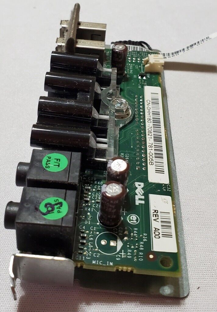 Dell Dimension 9200 Front USB, Audio, LED, Power Switch IO Panel CN-0HH180-70821