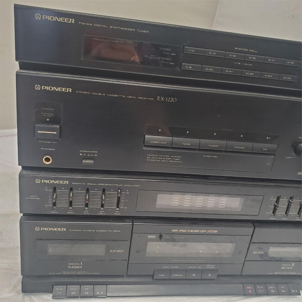 Vintage Pioneer RX-1220 Double Cassette Deck Receiver Graphic Equalizer