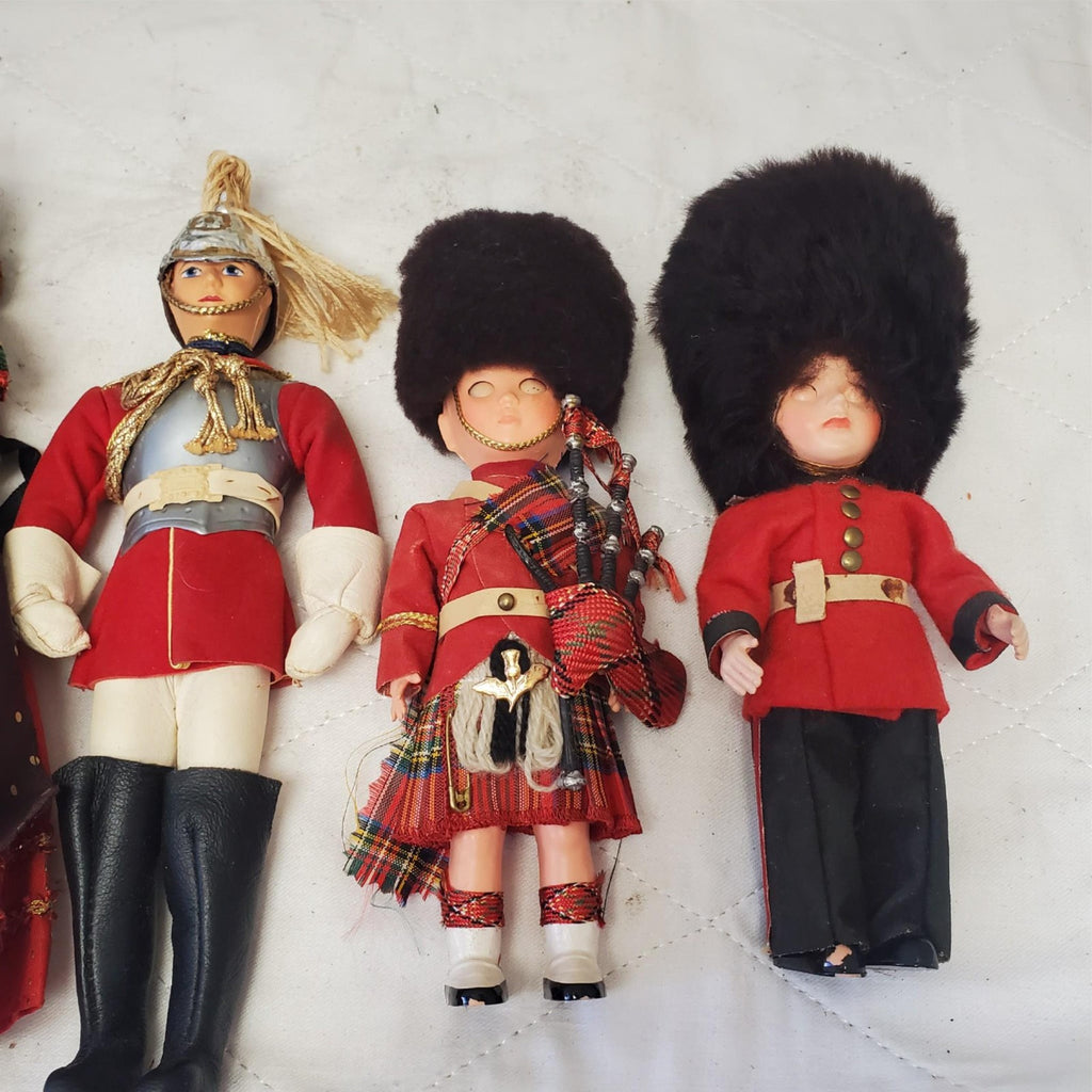 Lot of British Royal Guard Dolls, Collectors Costume Dolls by Peggy Nisbet