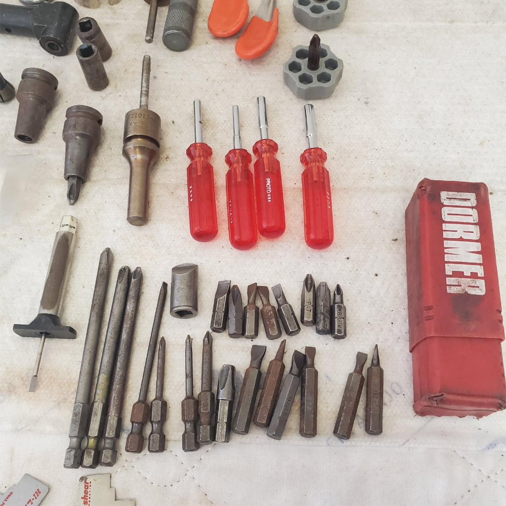 Lot of Assorted Shank Router Bits, Nut Drivers, Allen Bolt & other Tools LOT 306