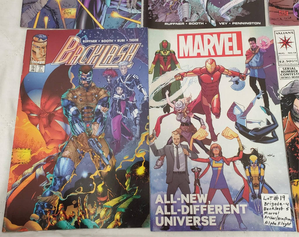 Lot of 12 Brigade Backlash Archer & Armstrong & Marvel Comic Books #19