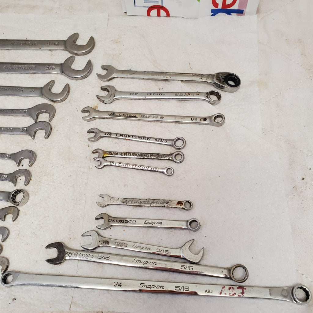Lot of Assorted Open-End Combination & Double Box Wrenches LOT-923