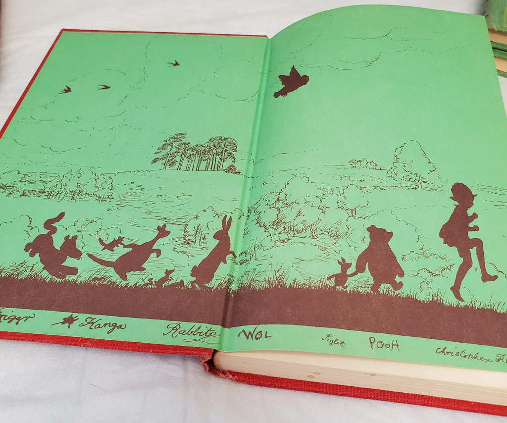Vintage 1961 set of 4 Winnie the Pooh Books A.A. Milne HC,by E.H. Shepard