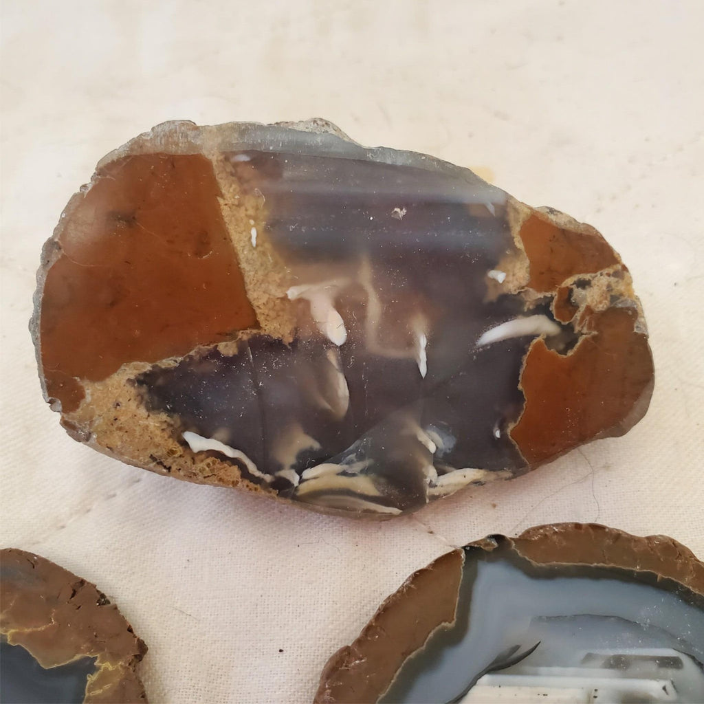 Collection of Natural Beautiful Agate Geode Druzy Slices