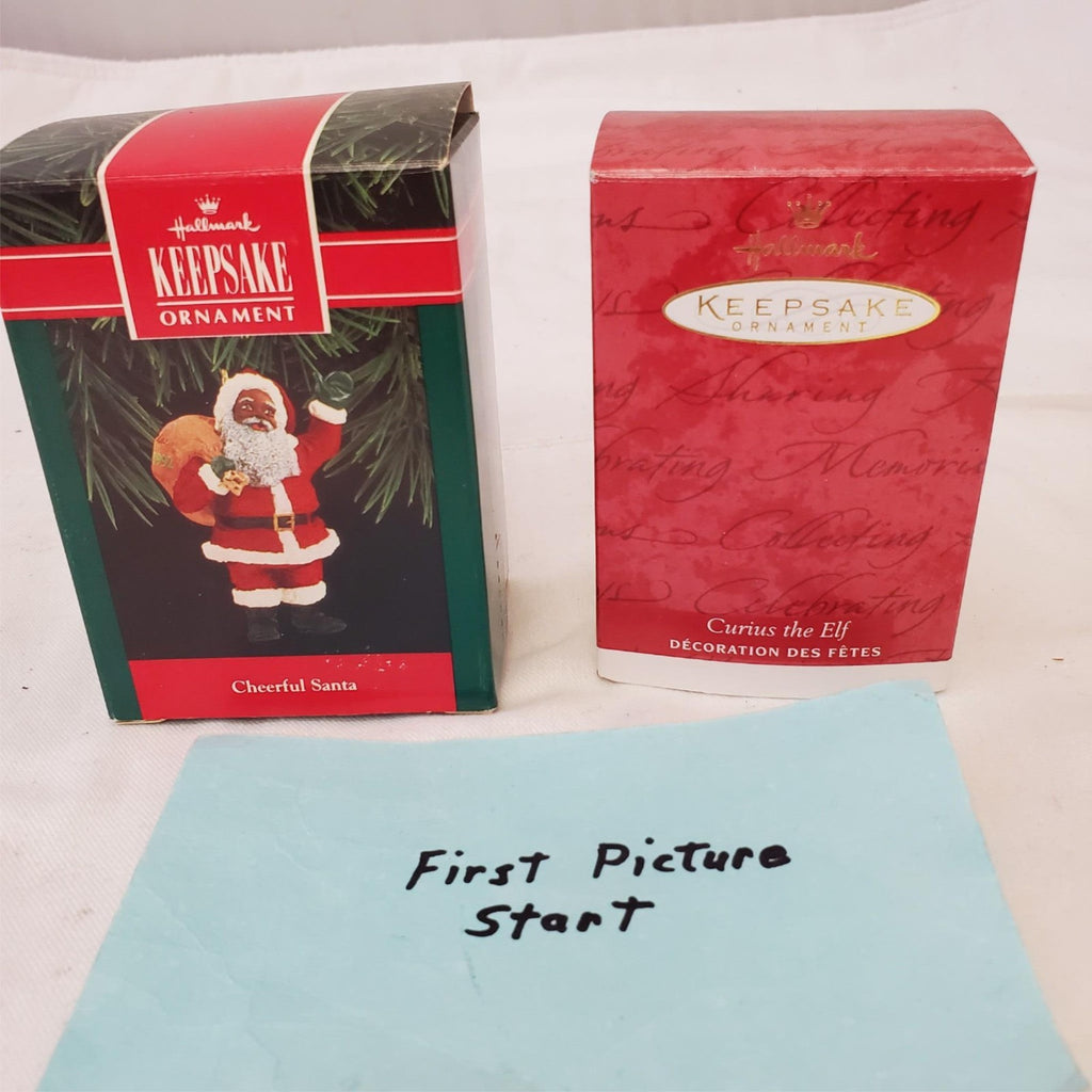 Hallmark Keepsake Ornament Cheerful Santa & Curious The Elf