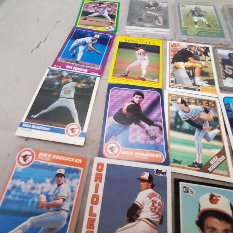 Lot Vintage Orioles Fleer Mike Boddicker Baseball Cards