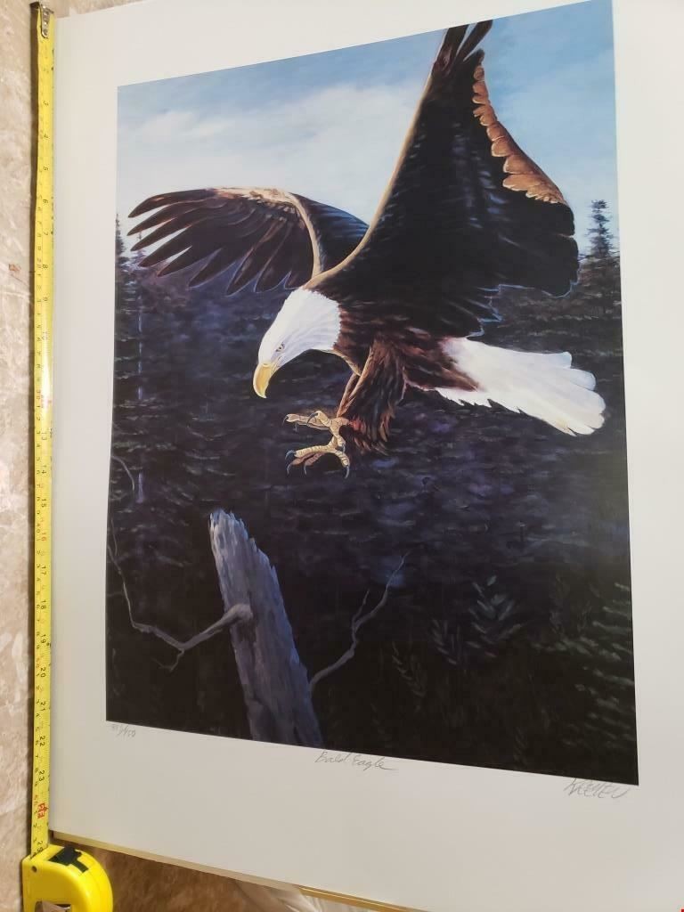 Gray Kremen Symphony on Canvas Bald Eagle Art Print Poster