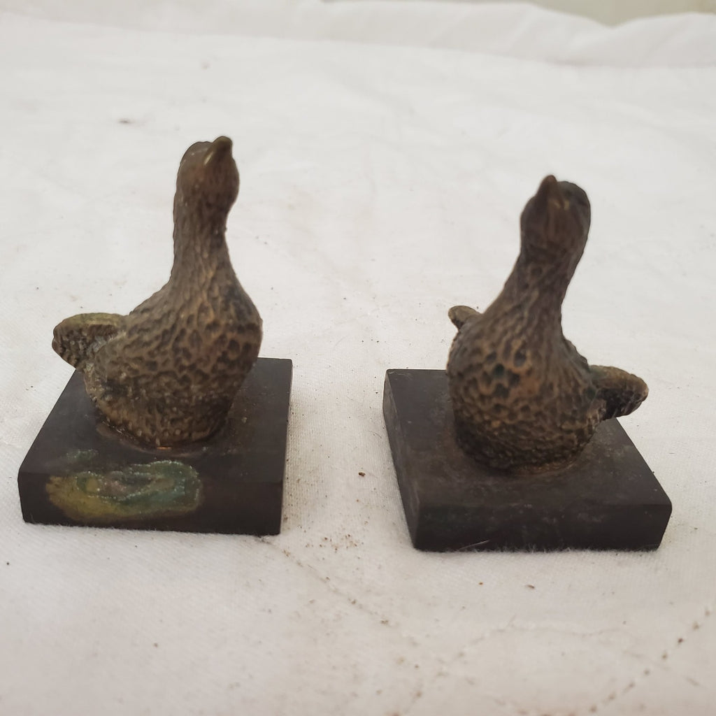 Vintage Pair of Brass Birds Figurine 