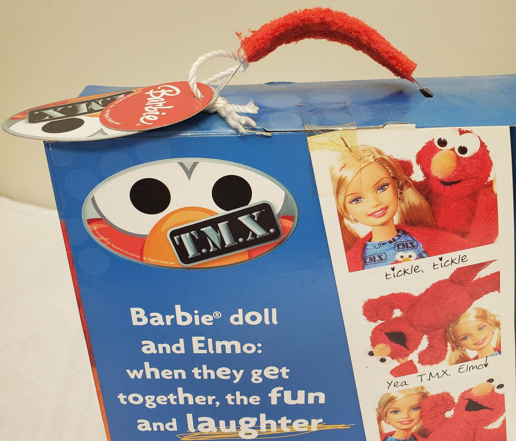 Sesame Street Barbie with Elmo TMX Laughing Doll & Tickle Me Toy Gift