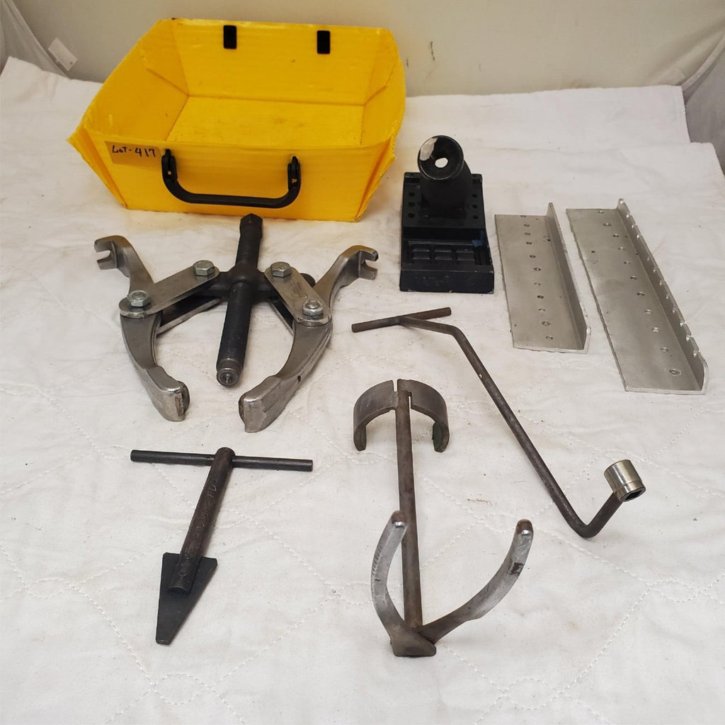 Tool & Parts Lot – Gear Puller, T-Handle Tool, Brackets, & More LOT-417