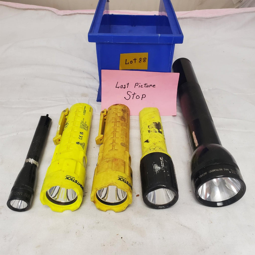 Lot of 5 Assorted Mag-Lite, Streamlight, and More flashlight LOT-88