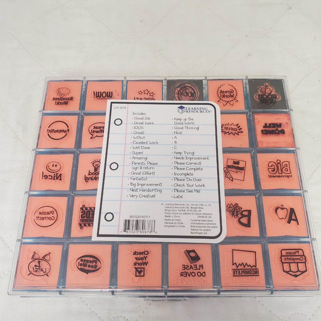 Learning Resources Teacher Stamp Rubber Stamps Set of 30