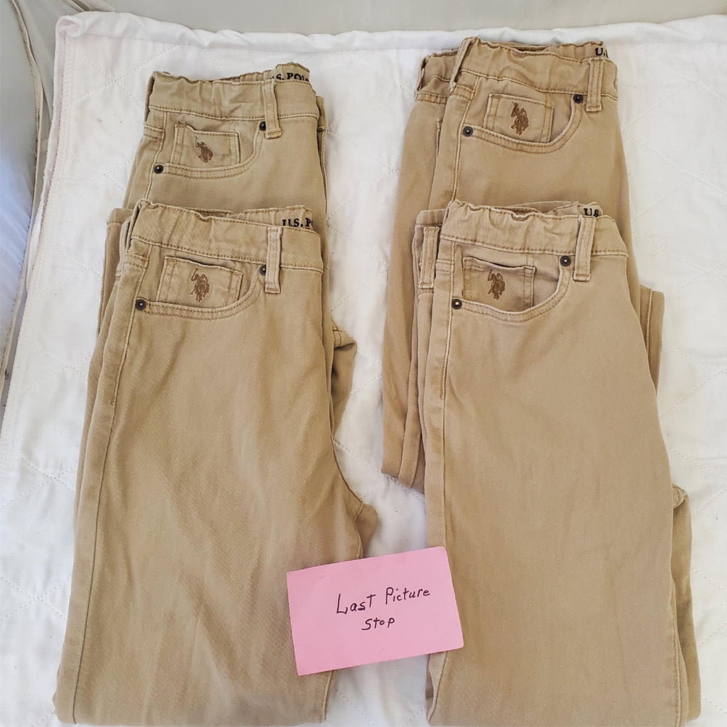Lot of 4 U.S. Polo Assn. Honey Khaki Straight fit Denim Size 14