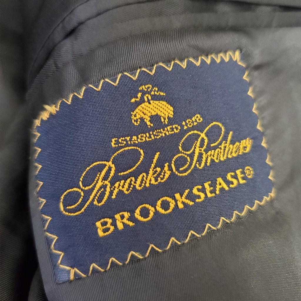 Brooks Brothers Wool BrooksEase Gray White Pinstripe Blazer Jacket Suit 41R