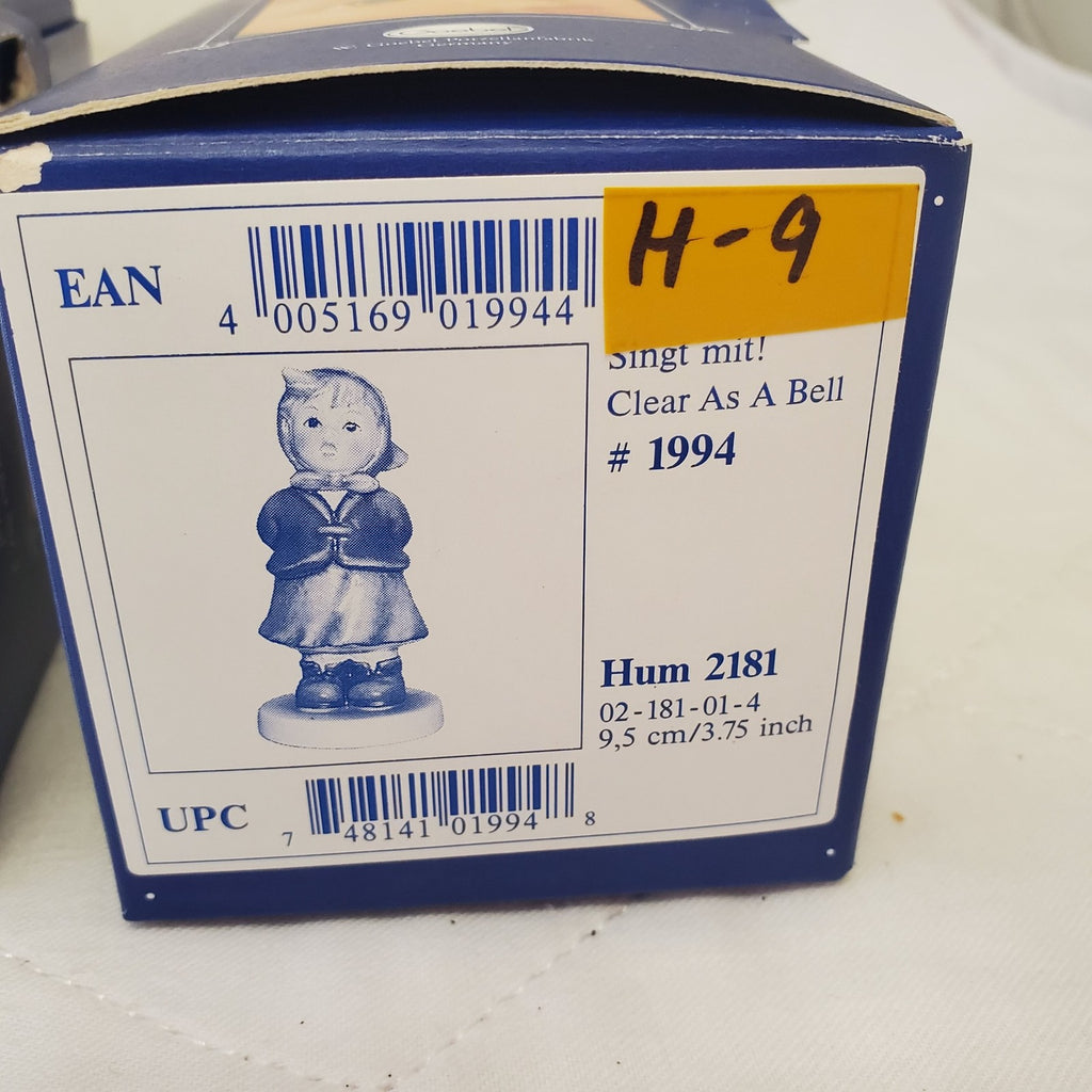Set of 3 Hummel Figurines To Shy To Sing First Mate & Clear As A Bell H-9