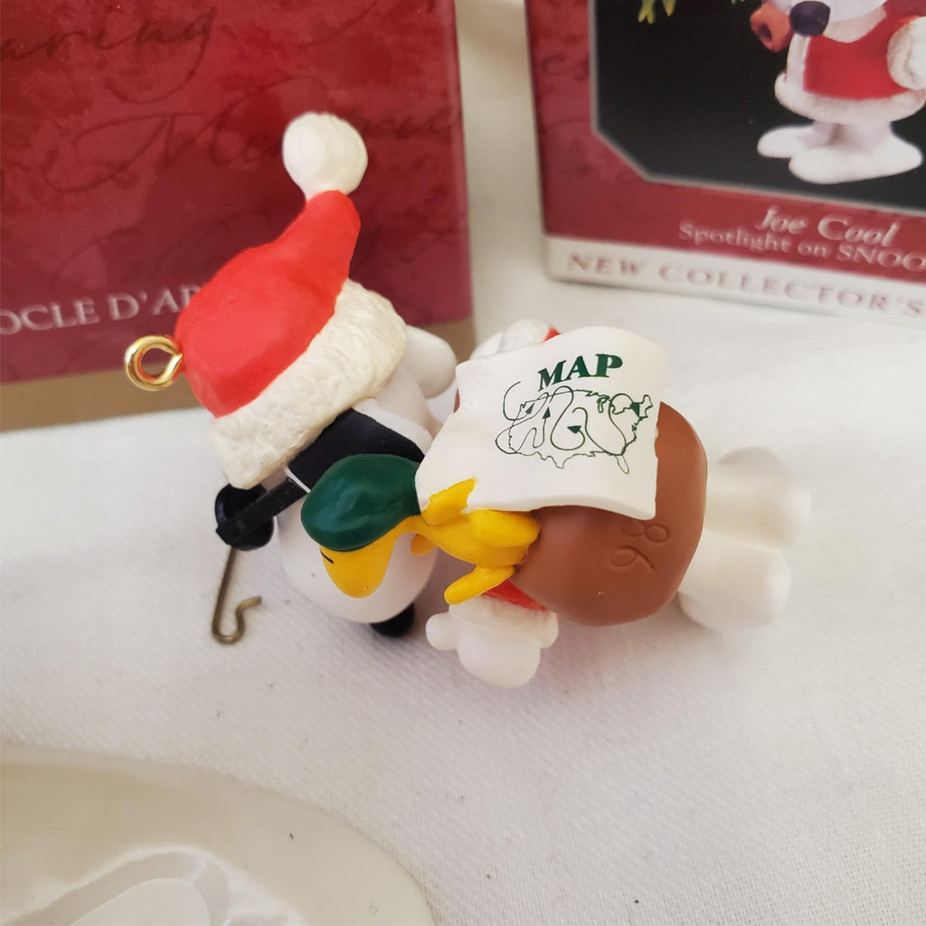 Lot of Hallmark Keepsake Spotlight on Snoopy & Woodstock On Doghouse Ornaments