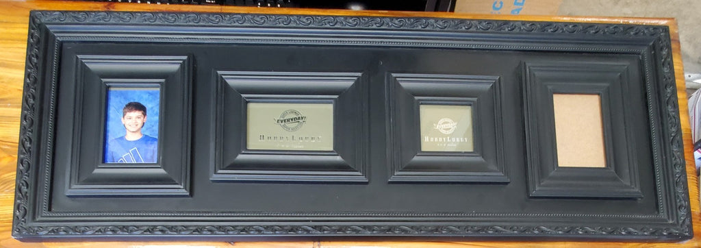 Vintage Multi-Photo Frame for 4 Photos, Black