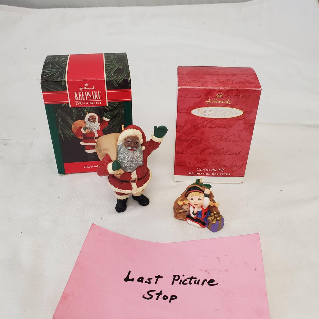 Hallmark Keepsake Ornament Cheerful Santa & Curious The Elf
